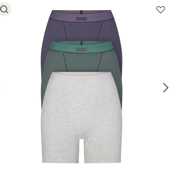 Skims 3-Pack Cotton Rib Boxers in Malachite - Picture 16 of 16